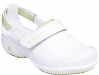 Туфли OXYPAS™ SALMA, женские, кожаные, ЭВА/резина (белый+зеленый/LGN) (КРО 4326)