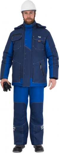 Куртка ЭДВАНС утеплённая, синий-василек (КУР 434)