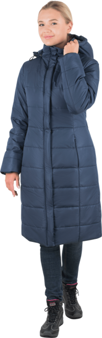 Пальто ФЬЮЖЕН утеплённое, т/синий, женское (ПАЛ 002)