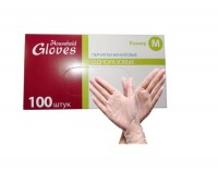 Перчатки одноразовые виниловые Household Gloves раз. S,M,L,XL