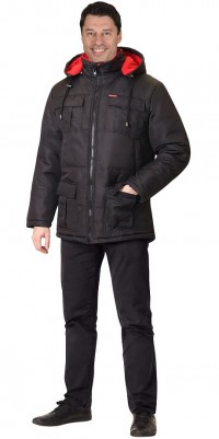 Куртка СИРИУС-КАЙМАН черная, подкладка флис 115165