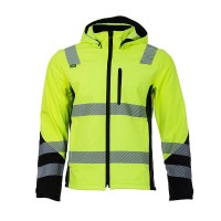 Летняя сигнальная куртка-софтшелл Brodeks KS 227, желтый/черный