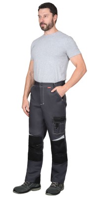 Брюки СИРИУС-ФАВОРИТ-МЕГА серый с черным (Арт. 111760)