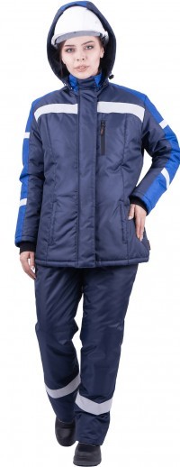 Костюм РОУД зимний, женский, т.синий-василек