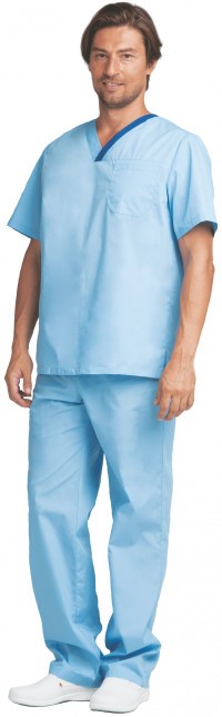 Костюм ХИРУРГ МЕДИКАЛ, голубой, мужской (КОС 847)