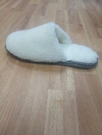 Тапочки меховые, белые (С-450)