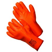 Gward Flame Plus Трикотажные утепленные перчатки с оранжевым МБС покрытием цельнозалитые (GSP0328S)
